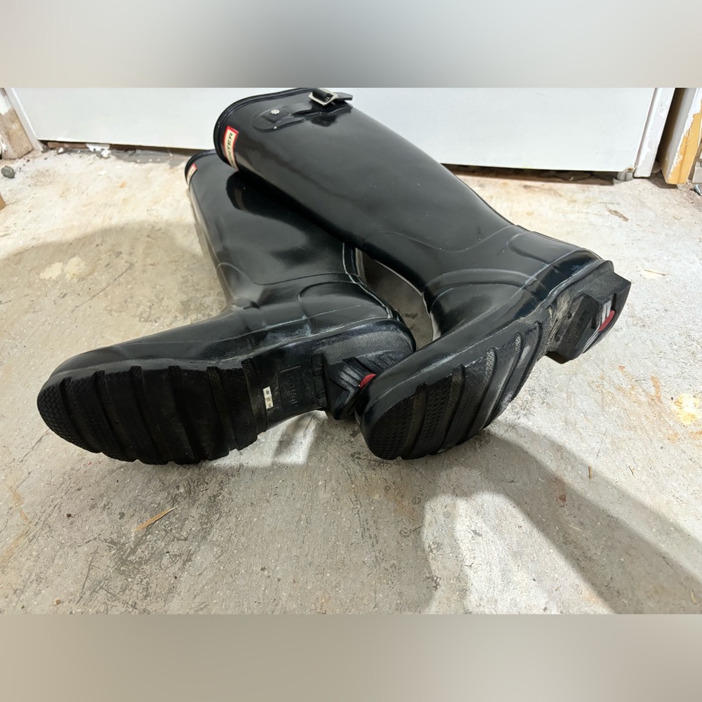 Hunter Women's Original Tall Gloss Rain Boots size 6 black - Picture 13 of 16